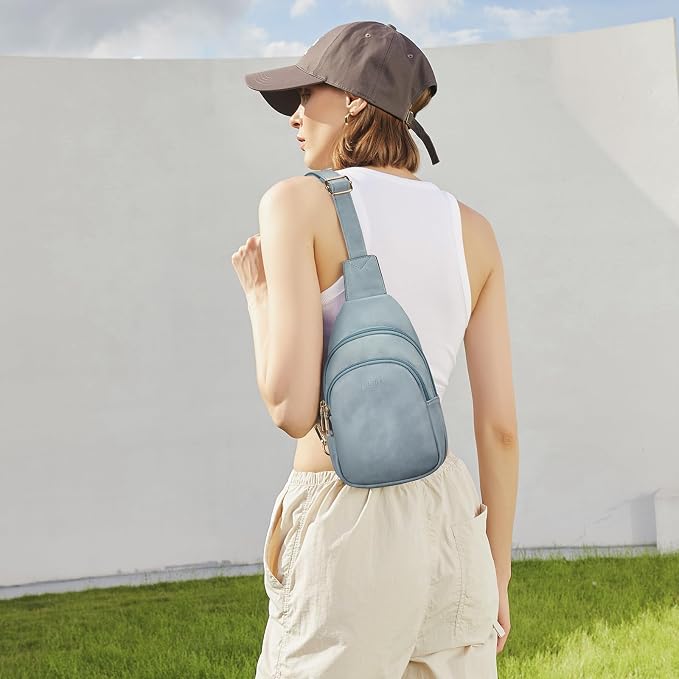 Telena Small Sling Bag for Women Leather Crossbody Fanny Packs Chest Bag for - Image 2
