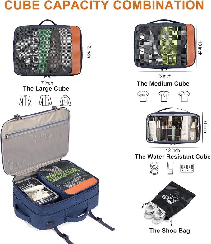 Travel Laptop Backpack, 42L Carry on Luggage, Flight Approved Expandable - Image 3