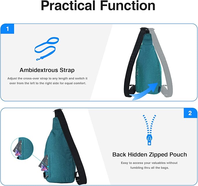 WATERFLY Small Crossbody Sling Backpack Anti Theft Backpack - Image 4