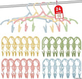 24 Pcs Travel Hangers with 48 Pcs Clips, Portable Folding Clothes Hangers by Unknown