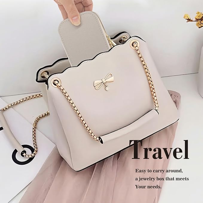 Travel Jewelry Case Bulk Of 4 For Women Weekend Trips, PU Leather Compact - Image 2