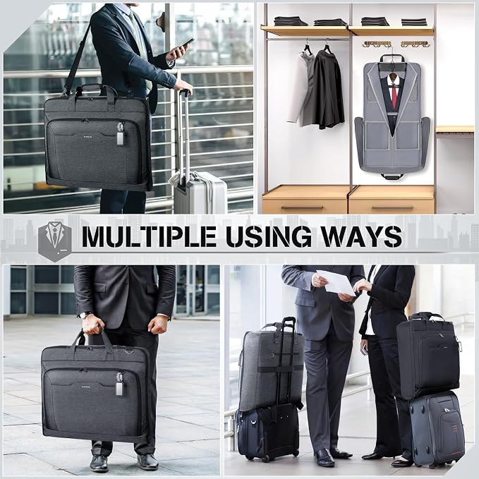 RAINSMORE Garment Bags for Travel Carry On Garment Bag for Hanging Clothes - Image 7
