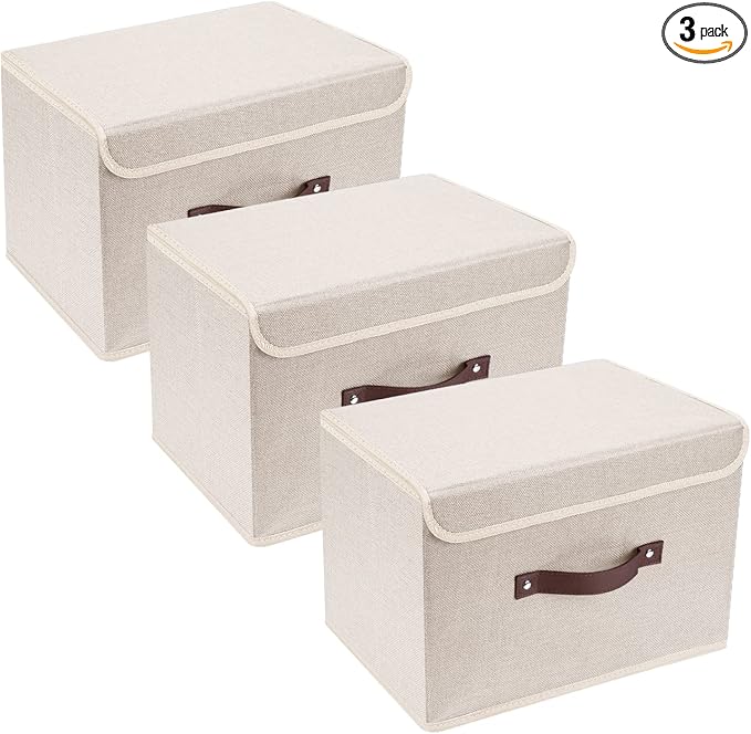 TYEERS Collapsible Storage Boxes, Washable Fabric Storage Bins by StorageOrganization