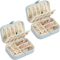 Travel Jewelry Box, PU leather Small Jewelry Organizer by XZUZ