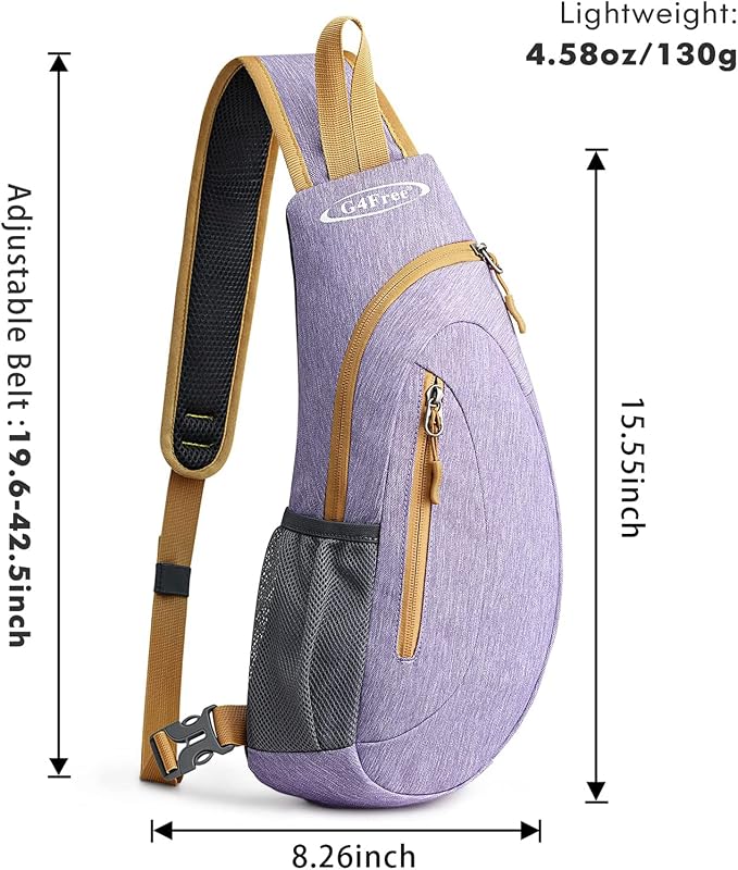 G4Free Sling Bag for Men Women, Small Crossbody Backpack Lightweight Chest - Image 2