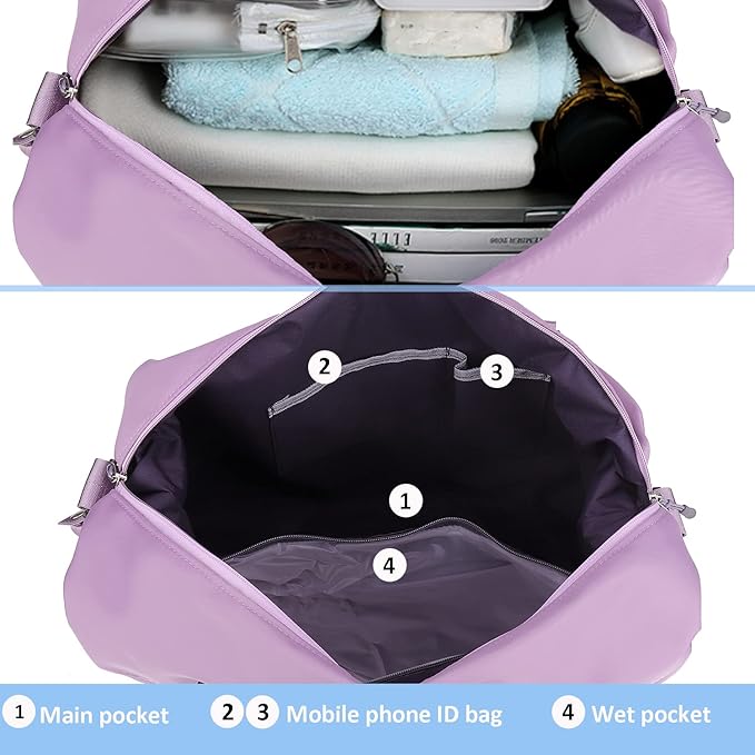 Travel Duffle Bag, Waterproof Sport Tote Gym Bag - Image 4