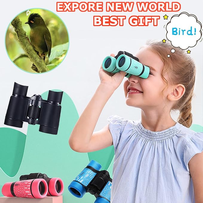 Kids Binoculars Best Gifts for 3-12 Years Boys Girls High-Resolution Optics - Image 2