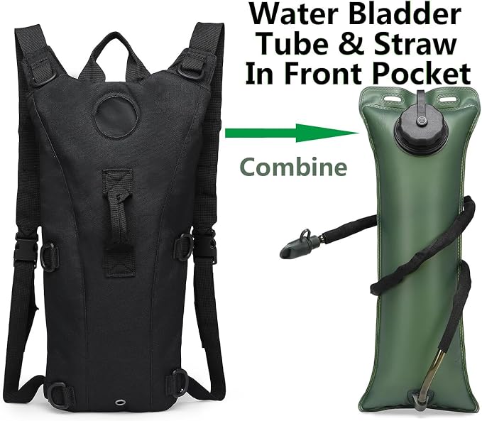 ATBP Tactical Water Hydration Pack Military 3L Water Bladder Carrier Backpack - Image 3