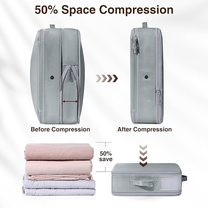 DIMJ Compression Storage Bags 8 Pack, 19L Clothes Storage Organizer - Image 3