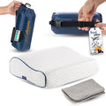 Travel & Camping Comfortable Memory Foam Pillow – Easy to Carry Portable Bag – by Alkamto