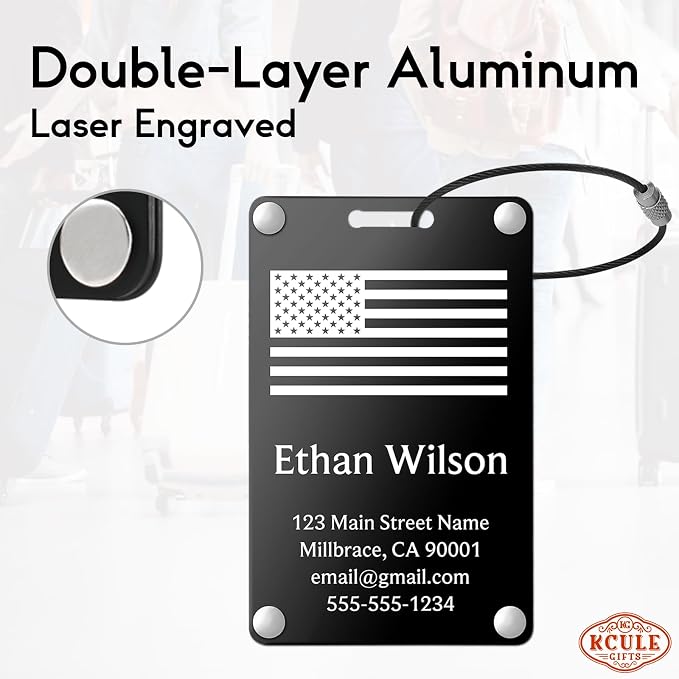 Personalized Luggage Tags: Custom Metal Luggage Tags - Image 4