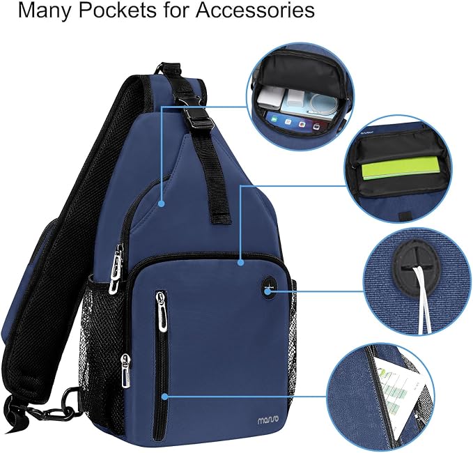 MOSISO Sling Backpack Bag, Crossbody Shoulder Bag Travel Hiking Daypack Chest - Image 3