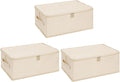 ANMINY 3PCS Storage Bins with Zipper Lids 13 Qt Lidded Fabric Storage Boxes by ANMINY