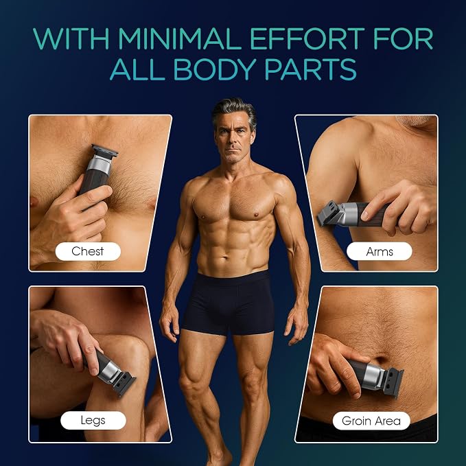VOYOR Body Hair Trimmer for Men, Electric Razor, Versatile Groin & Body Trimmer - Image 5