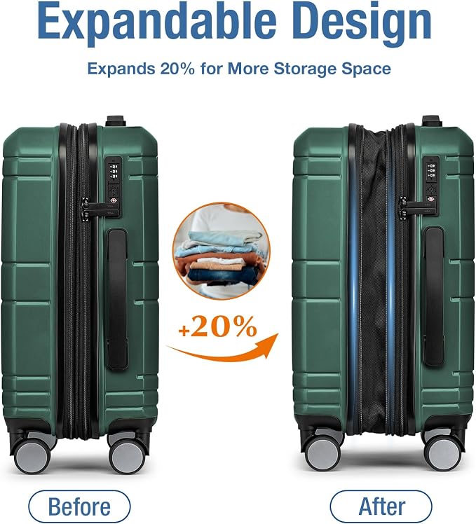 KYME Carry On Luggage 22x14x9 Airline Approved - Image 2