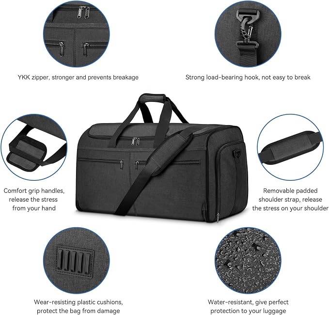 Garment Duffle Bags for Travel, Bukere Convertible Carry on Garment Duffel Bag - Image 6