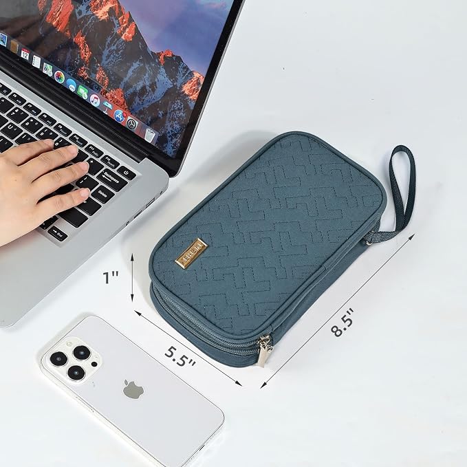 NISHEL Travel Cord Organizer Case, Double Layers Tech Electronic Bag, Essentials - Image 6