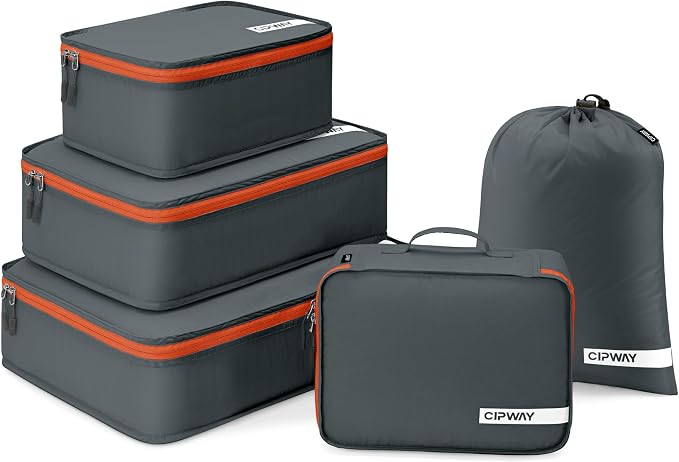 Cipway 5 Set Packing Cubes for Travel Suitcase Organizer for Accessories by Cipway