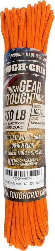 TOUGH-GRID 750 Paracord Rope Nylon Parachute Cord, Made in USA Survival Kit - Image 4