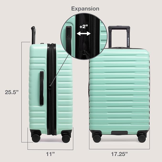 U.S. Traveler Boren Polycarbonate Hardside Rugged Travel Suitcase Luggage - Image 6