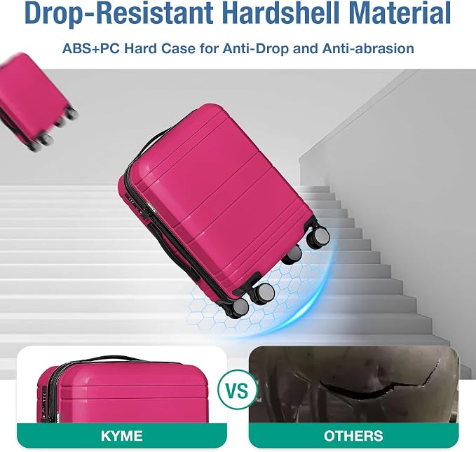 KYME Carry On Luggage 22x14x9 Airline Approved - Image 7
