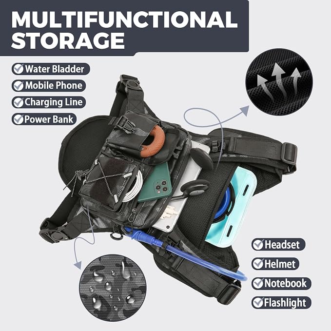 USA Original Patent Running Hydration Vest Backpack, Lightweight Chest Pack - Image 4
