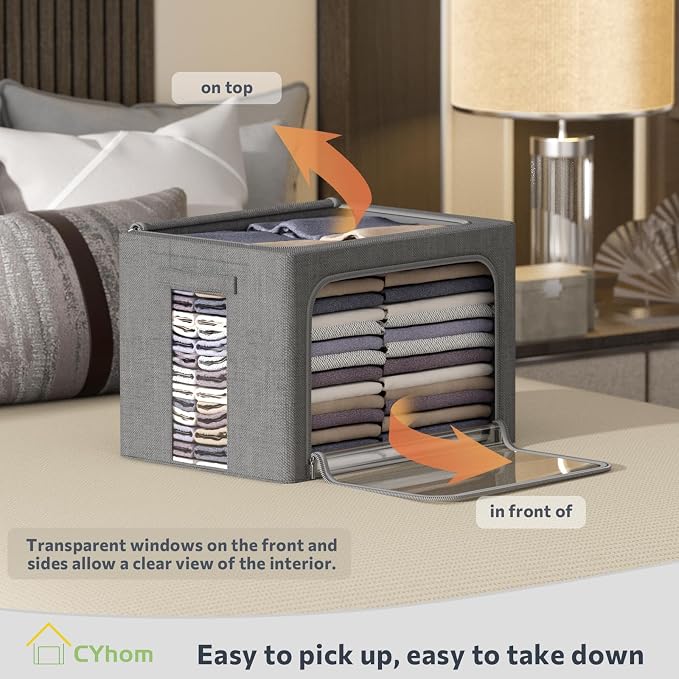 4 Pack Clothes Storage Bins - Image 2
