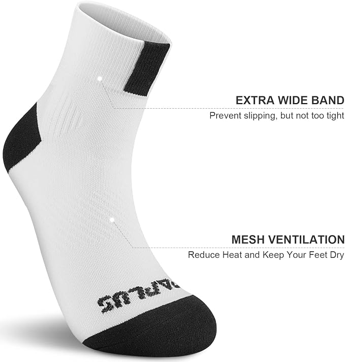 PAPLUS Ankle Compression Socks for Women 6 Pairs, Running Athletic Socks - Image 3