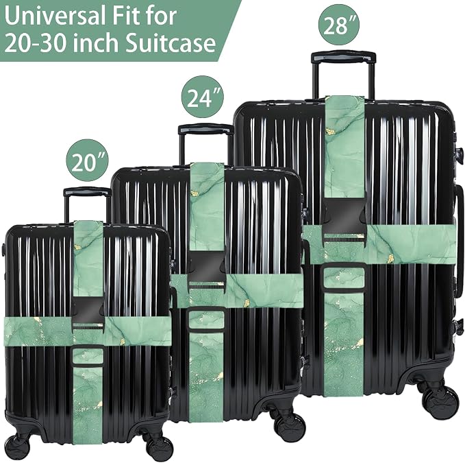 Greenstone Luggage Straps for Suitcases, Adjustable Luggage Travel Belt to Keep - Image 3