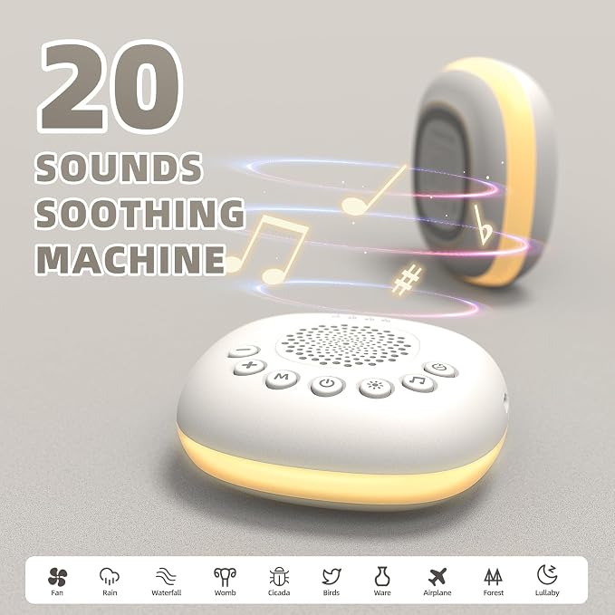 Portable White Noise Machine for Baby Adults, Rechargeable Brown/Pink Noise - Image 3