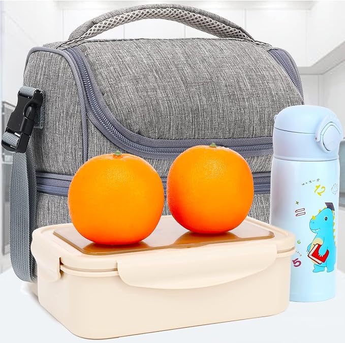 FlowFly Double Decker Cooler Insulated Lunch Bag Large Tote - Image 8