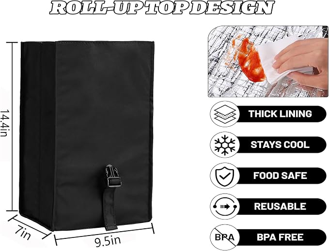 Insulated Foldable Lunch Bag- Lightweight Portable - Image 4