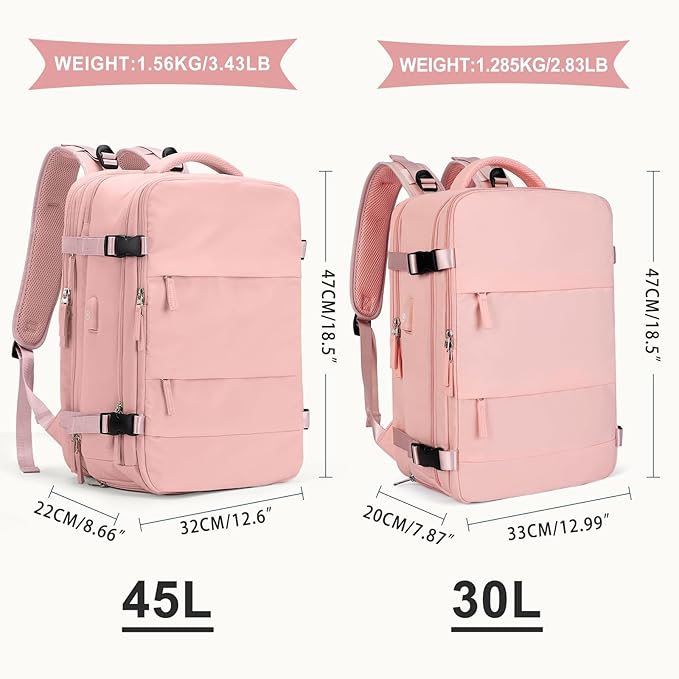 coowoz Large Travel Backpack For Women Men, Carry On Backpack, Hiking Backpack - Image 3