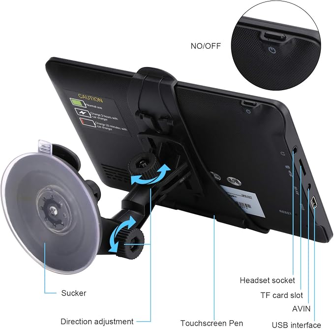 GPS Navigator for Car Truck RV, 7 Inch Touch Screen, Latest 2025 Maps for Car - Image 3