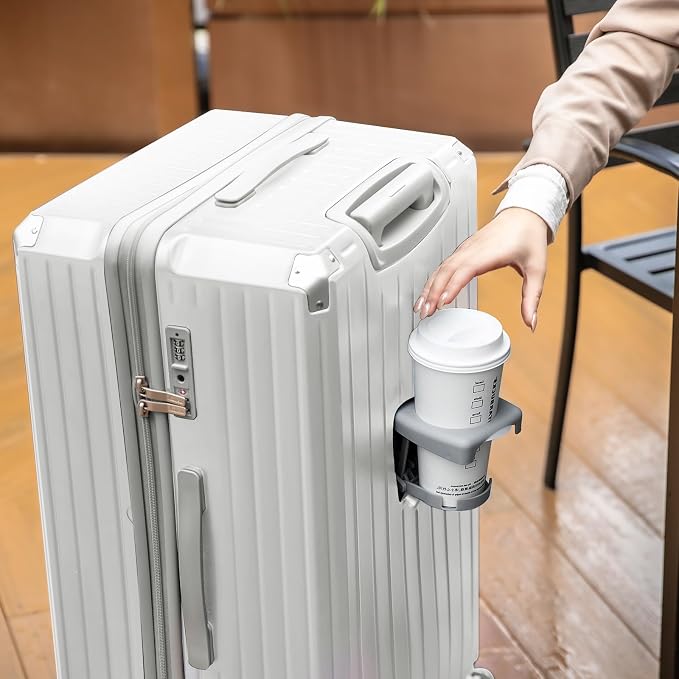 Romswi Suitcase Set with TSA Lock Cup Holder, Hardside Spinner Suitcase with - Image 6