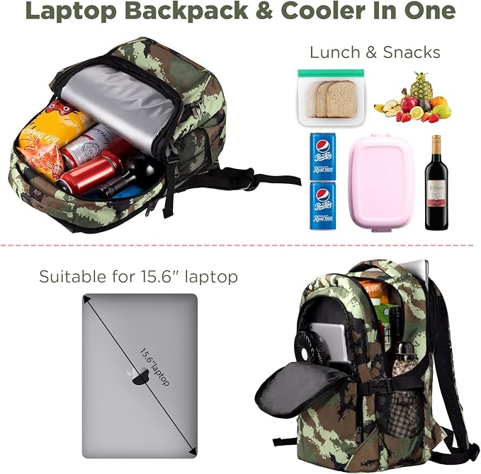 OUTXE Cooler Backpack Insulated 22L Lunch Backpack Cooler Bag Daily Backpacks - Image 2