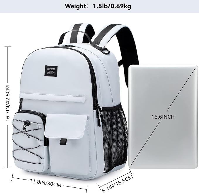 Lohol Casual Backpack for Teen Boys Girls, Water Resistant Daypack - Image 2