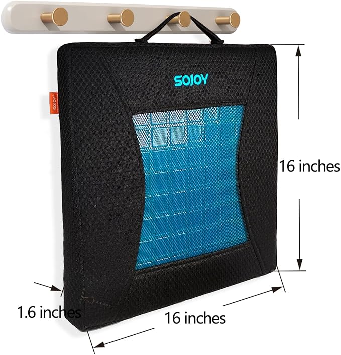 Sojoy Gel Seat Cushion, Portable Memory Foam Chair Seat Cushion - Image 3