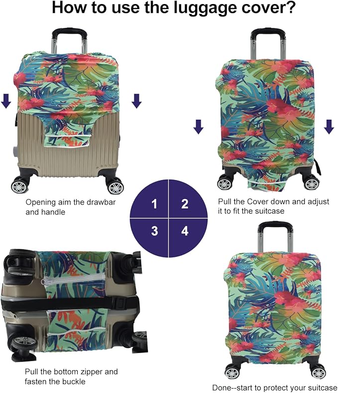 Travel Luggage Cover, Suitcase Protector Bag Fits 26-28 Inch Luggage - Image 3