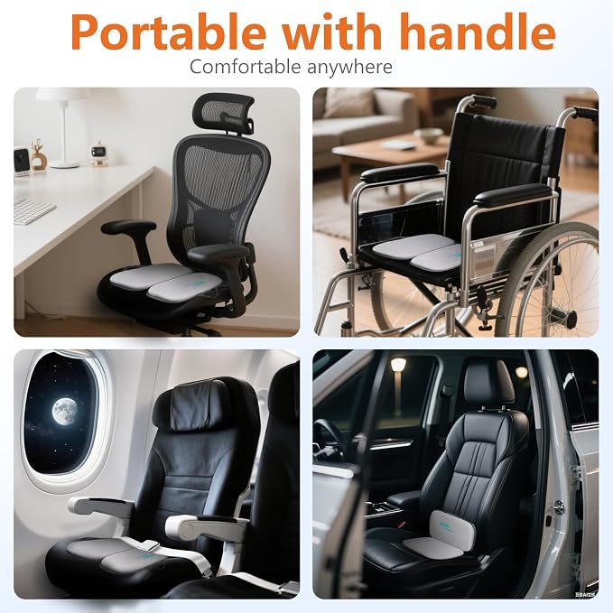 Sojoy iGelComfort 3-in-1 Foldable Gel & Memory Foam Travel Seat Cushion – US - Image 7