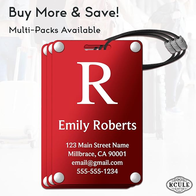 Personalized Luggage Tags: Custom Metal Luggage Tags - Image 2