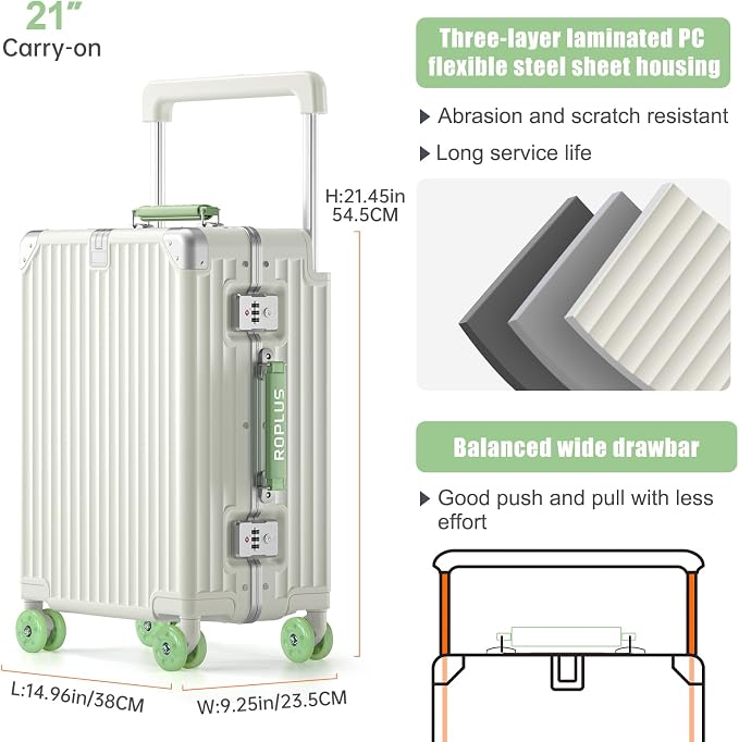 Aluminium Frame Carry on Luggage - Image 6