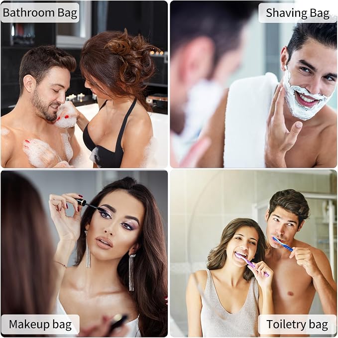Della Gao Hanging Toiletry Bag for Men and Women, Large Capacity Cosmetics - Image 7
