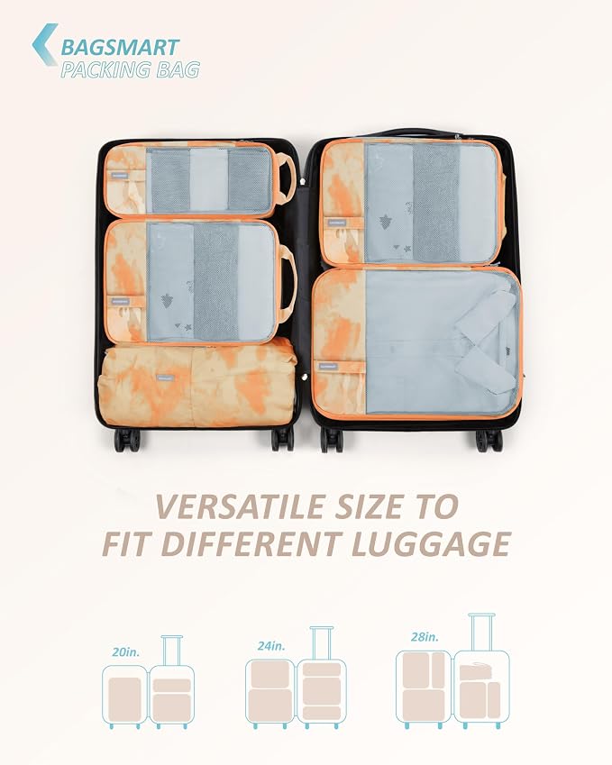 BAGSMART 6 Set Compression Packing Cubes - Image 4