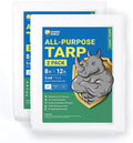 GUARD SHIELD Tarp White 8x12 Feet Multi Purpose Waterproof Poly Tarp Cover 5mil by GUARDSHIELD