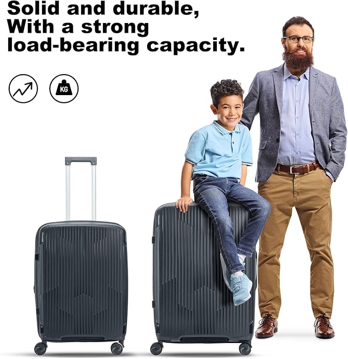 Nazhura Luggage Set, 3-Piece Hardside Suitcase Set, 20-inch Carry On, 28-inch - Image 6
