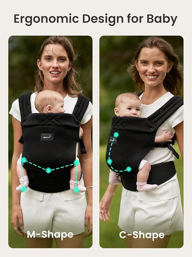 GROWNSY Baby Carrier Newborns to Toddlers, Ergonomic Baby Toddler Carrier - Image 5