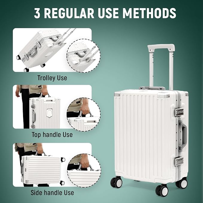 UrbanExplorer 20 Inch Carry On Luggage Aluminum Frame Airline Approved - Image 7