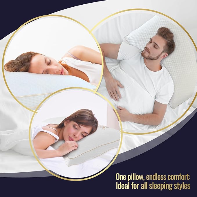Royal Therapy 2-Pack Queen Memory Foam Pillow, Adjustable Shredded Odor-Free - Image 6