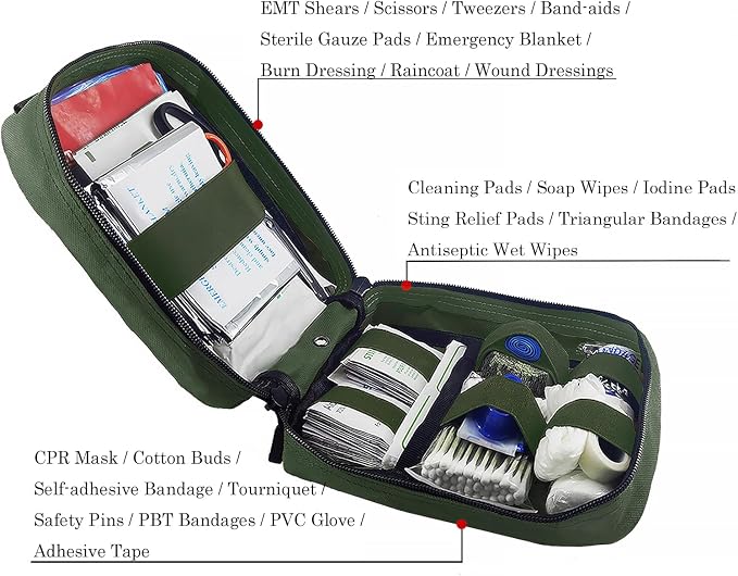 Carlebben EMT MOLLE Ifak Pouch Tactical MOLLE Medical First Aid Kit Utility - Image 4